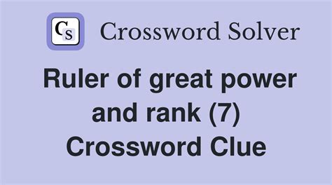 great power or strength crossword clue